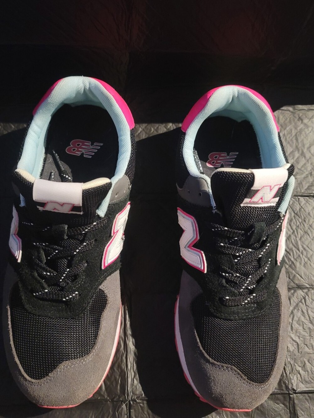 New Balance Women's Black, Pink & Light Blue Athletic Sneakers